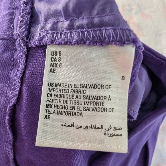 INC shorts Womens 8 Mid Rise Stretch Purple - Picture 4 of 6